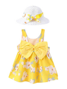 VESTIDO AMARILLO DAISY Y SOMBRERITO