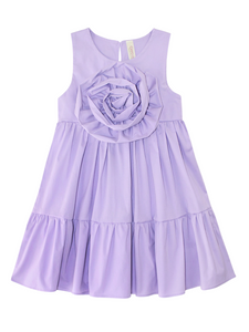 VESTIDO SMOCK CON MAXI FLOR LILA