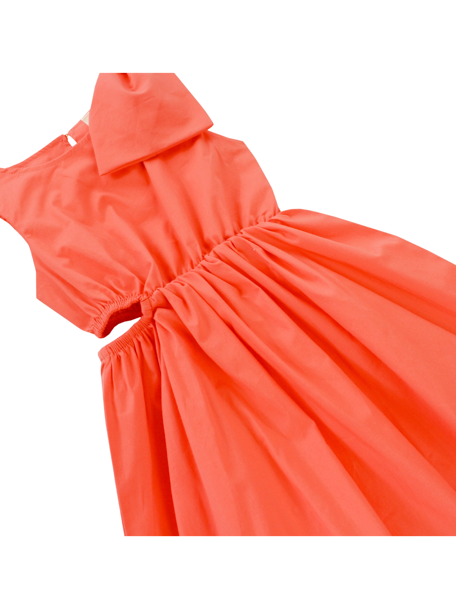 VESTIDO GLOBO CUT OUT NARANJA