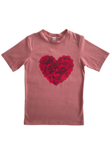 BLUSA ROSA CORAZÓN ROJO