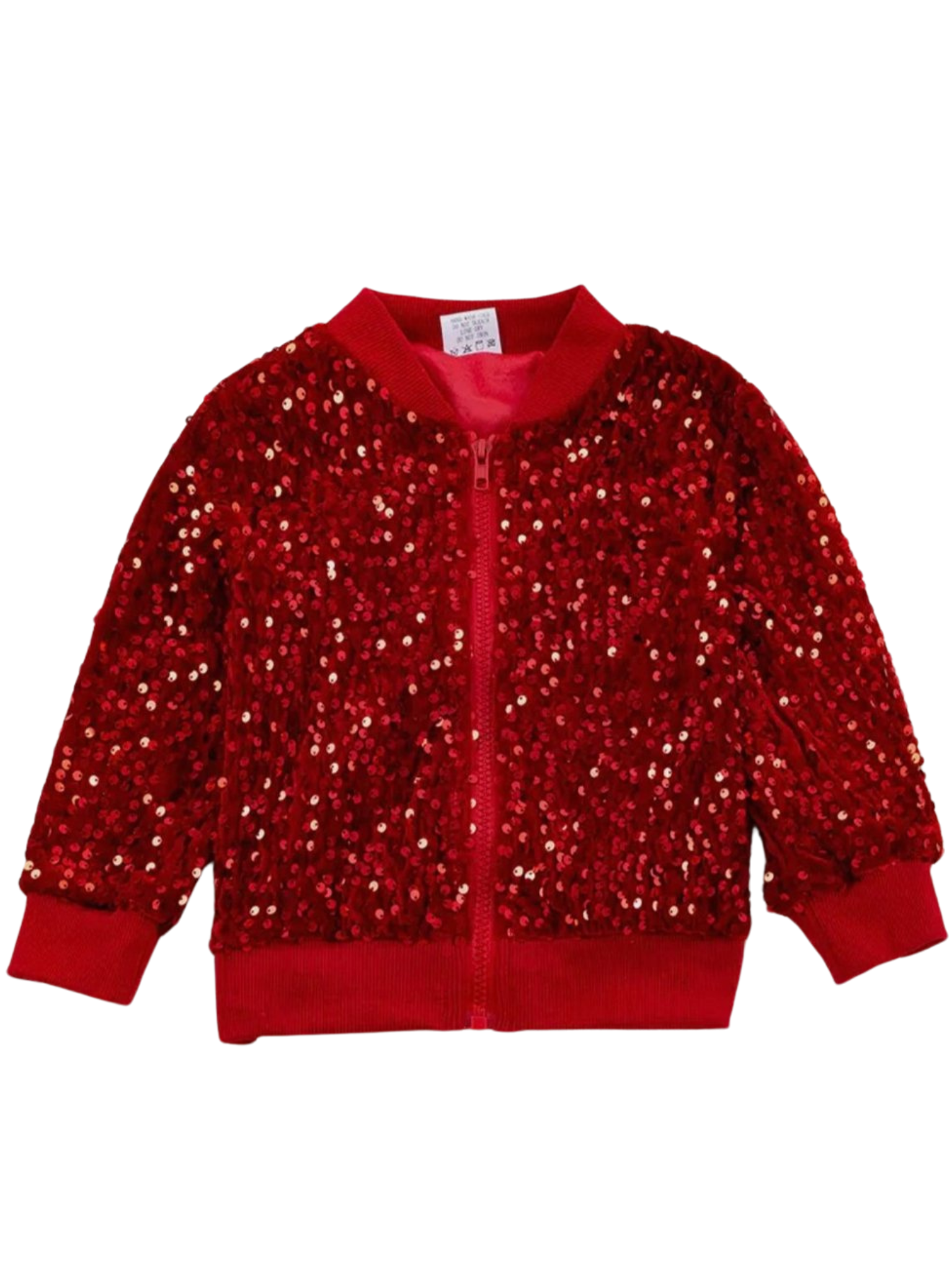 BOMBER JACKET DE LENTEJUELA ROJA