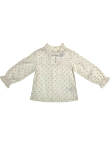 BLUSA BLANCA CON ESTRELLAS DORADAS