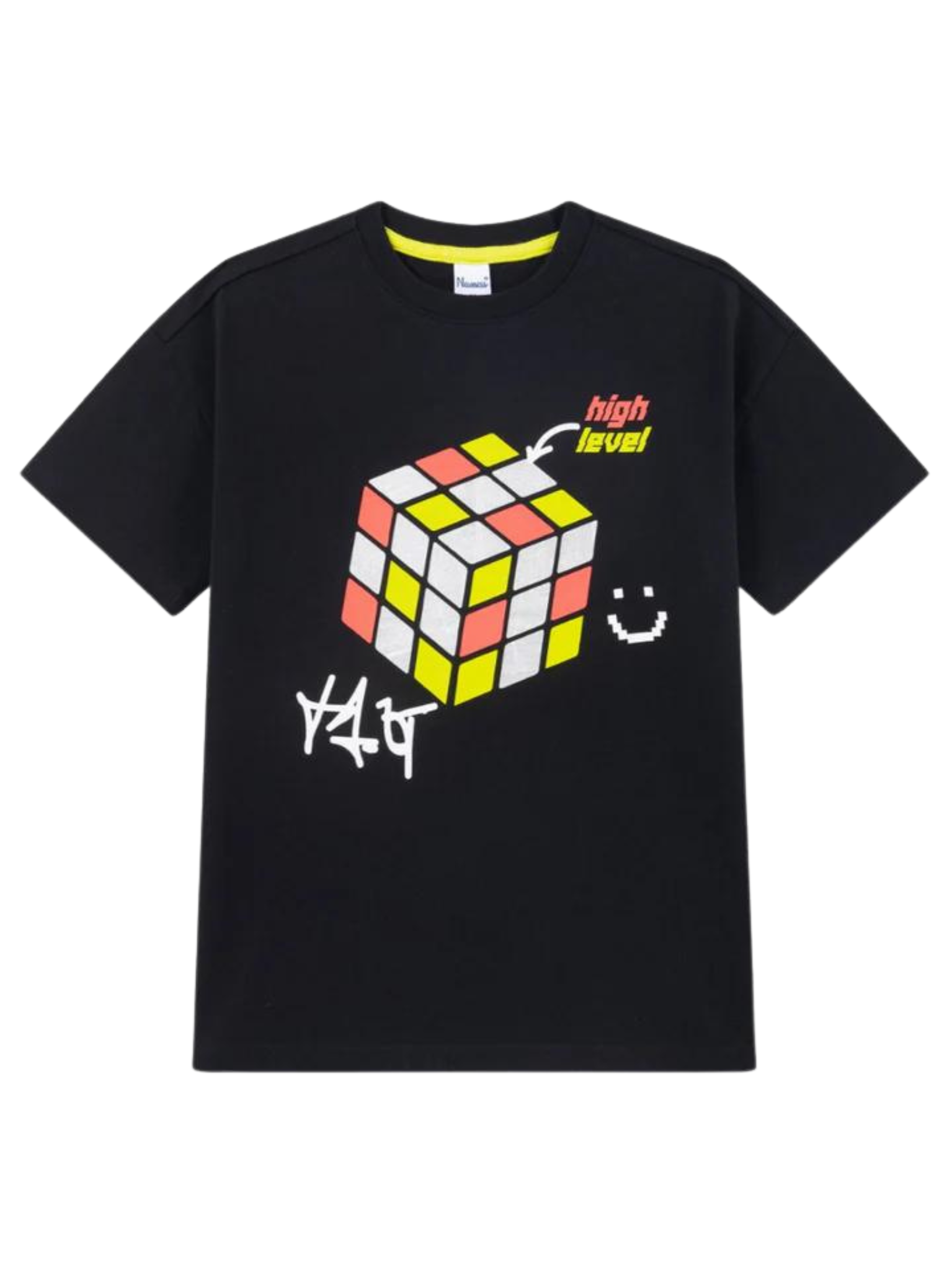 PLAYERA NEGRA CUBO RUBIK