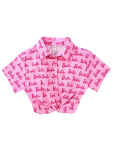 CAMISA NUDO BARBIE ROSA.