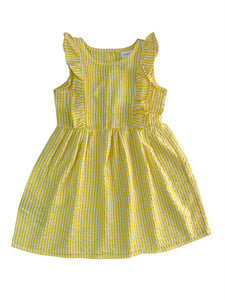 VESTIDO AMARILLO CON OLANES