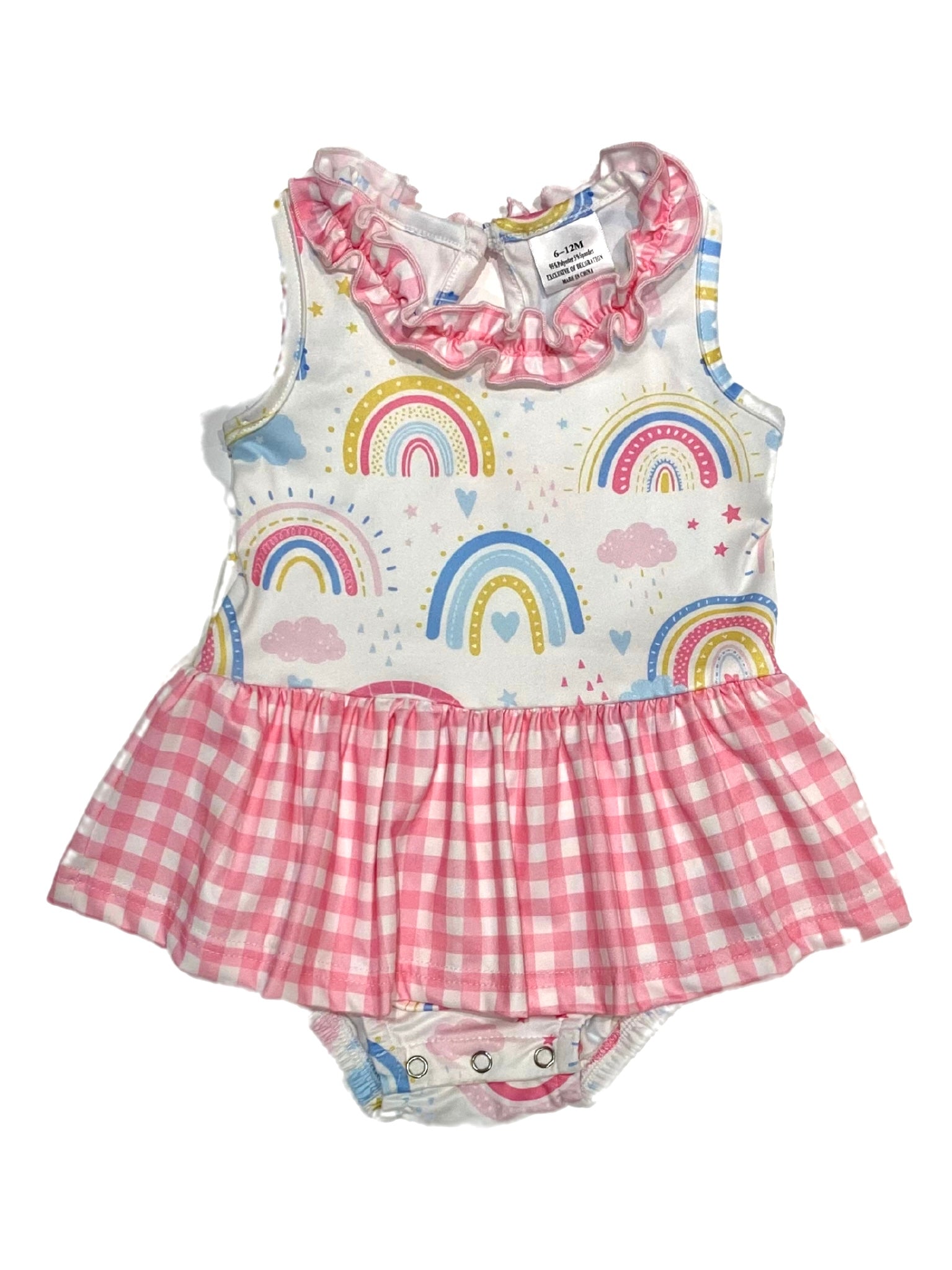 ROMPER DE ARCOIRIS CON FALDA PLAID